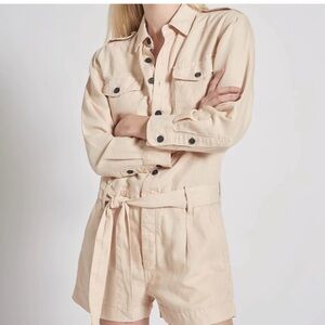 Current/Elliott Kaja Linen-Blend Romper Size 0